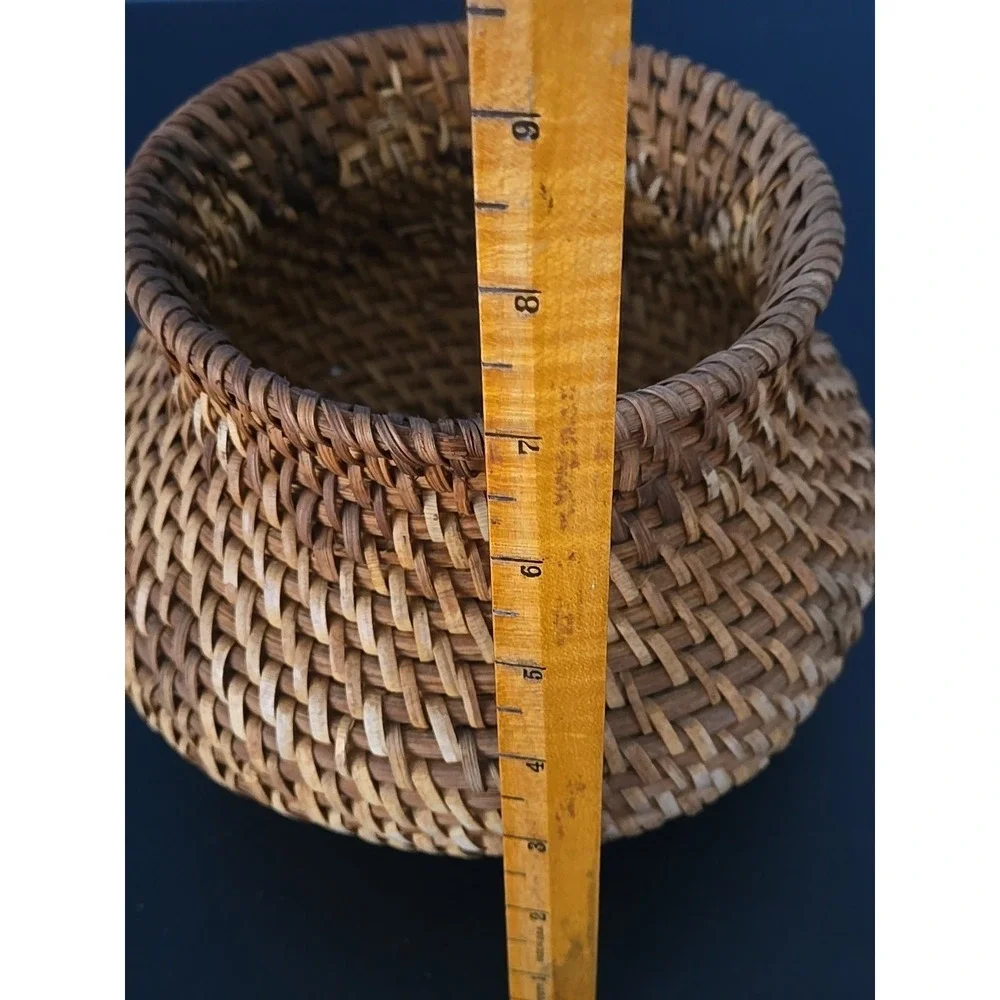 Vintage Wicker Woven Vase Boho Baskets Home Decor Tight Weave‎ For Dry Flower